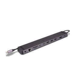 LINDY 43392 Base para portátil y replicador de puertos USB-C Antracita