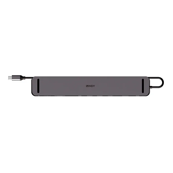 LINDY 43392 Base para portátil y replicador de puertos USB-C Antracita LINDY 43392 Base para portátil y replicador de puertos USB-C Antracita