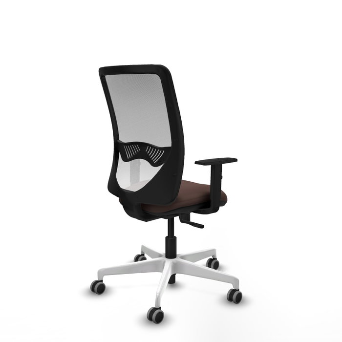 PIQUERAS Y CRESPO Silla de oficina Zulema con mecanismo Sincro, Marrón oscuro y Blanco PIQUERAS Y CRESPO Silla de oficina Zulema con mecanismo Sincro, Marrón oscuro y Blanco