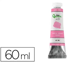 Liderpapel Pintura Tempera Gouache, Tubo de Aluminio 60 ml, Color Rosa, Acabado Mate, Opaco y Secado Rápido para Bellas Artes