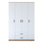 Hanah Home BA112 - 2331 Armario Blanco y Nogal 140x210x51.5cm