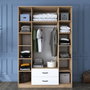 Hanah Home BA112 - 2331 Armario Blanco y Nogal 140x210x51.5cm