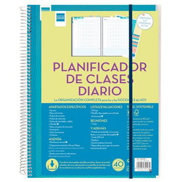 Finocam Planificador Diario Docente Español Espiral 230x310mm 1Dp 199 Jornadas Lectivas
