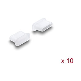 DeLOCK Cubierta antipolvo para USB Tipo C, 10 piezas, Transparente