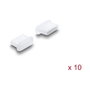 DeLOCK Cubierta antipolvo para USB Tipo C, 10 piezas, Transparente