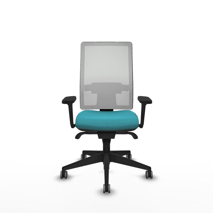 PIQUERAS Y CRESPO Silla de oficina Horna con mecanismo Sincro, Tela Turquesa y Malla Blanca PIQUERAS Y CRESPO Silla de oficina Horna con mecanismo Sincro, Tela Turquesa y Malla Blanca