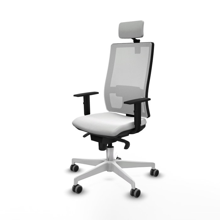 PIQUERAS Y CRESPO Silla de oficina Horna con mecanismo Sincro, Blanco