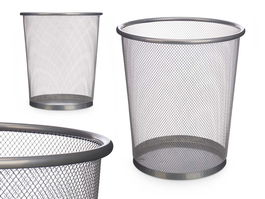 Pincello Papelera Rejilla 24 cm Plata Metal 26.2x24x24 cm (Set de 12)
