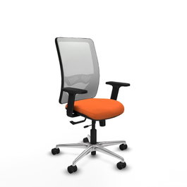 PIQUERAS Y CRESPO Silla de oficina Zulema Naranja y Blanco