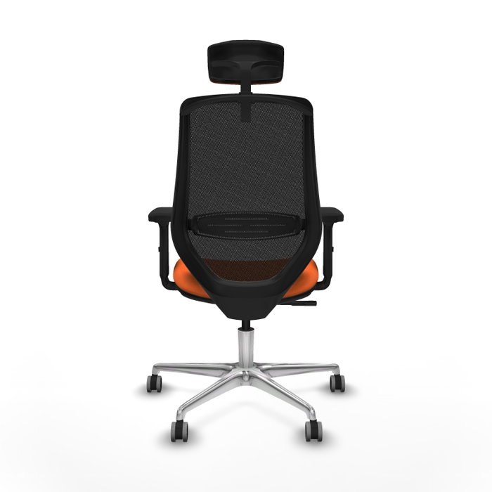 PIQUERAS Y CRESPO Silla de oficina Mardos con mecanismo Sincro, Tela Naranja y Malla Negra PIQUERAS Y CRESPO Silla de oficina Mardos con mecanismo Sincro, Tela Naranja y Malla Negra