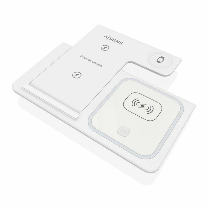 Aisens Cargador Inalámbrico 3 en 1 15W USB-C Blanco