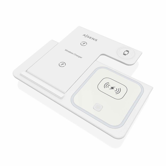 Aisens Cargador Inalámbrico 3 en 1 15W USB-C Blanco