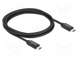 DeLOCK Cable USB Coaxial 40 Gbps USB PD 3.1 240 W 2 m Negro