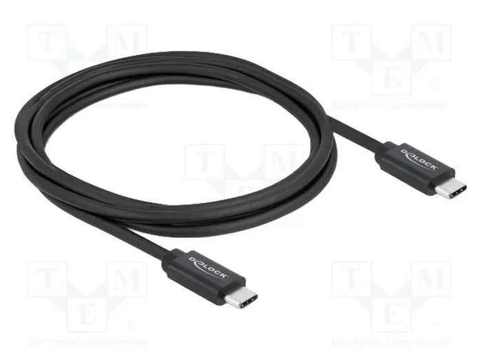 DeLOCK Cable USB Coaxial 40 Gbps USB PD 3.1 240 W 2 m Negro DeLOCK Cable USB Coaxial 40 Gbps USB PD 3.1 240 W 2 m Negro