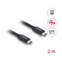 DeLOCK Cable USB Coaxial 40 Gbps USB PD 3.1 240 W 2 m Negro