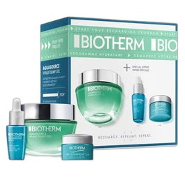 Biotherm Aquasource Gift Set con Hyalu Plump Gel, Life Plankton Serum y Eye Care