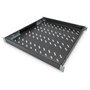 Digitus Fachboden 1HE Balda Ajustable para Armarios de 19", Hasta 50kg, Negro, Profundidad 500-780mm