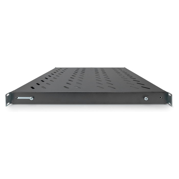 Digitus Fachboden 1HE Balda Ajustable para Armarios de 19", Hasta 50kg, Negro, Profundidad 500-780mm