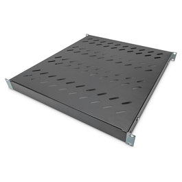 Digitus Fachboden 1HE Balda Ajustable para Armarios de 19", Hasta 50kg, Negro, Profundidad 500-780mm
