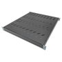 Digitus Fachboden 1HE Balda Ajustable para Armarios de 19", Hasta 50kg, Negro, Profundidad 500-780mm