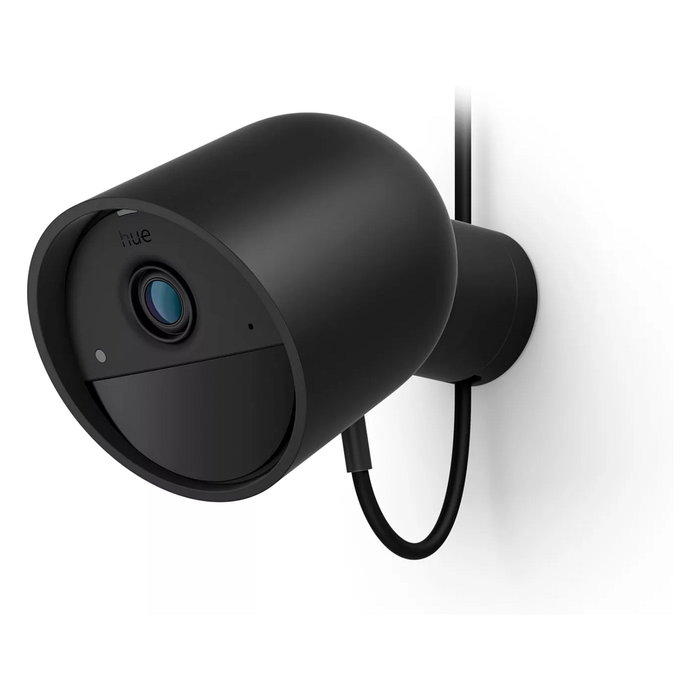 Philips Hue Secure Cámara de seguridad con cable, HD 1080P, Negro