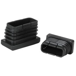 Conteras Rectangular Estriada 60x40 Int. Negra
