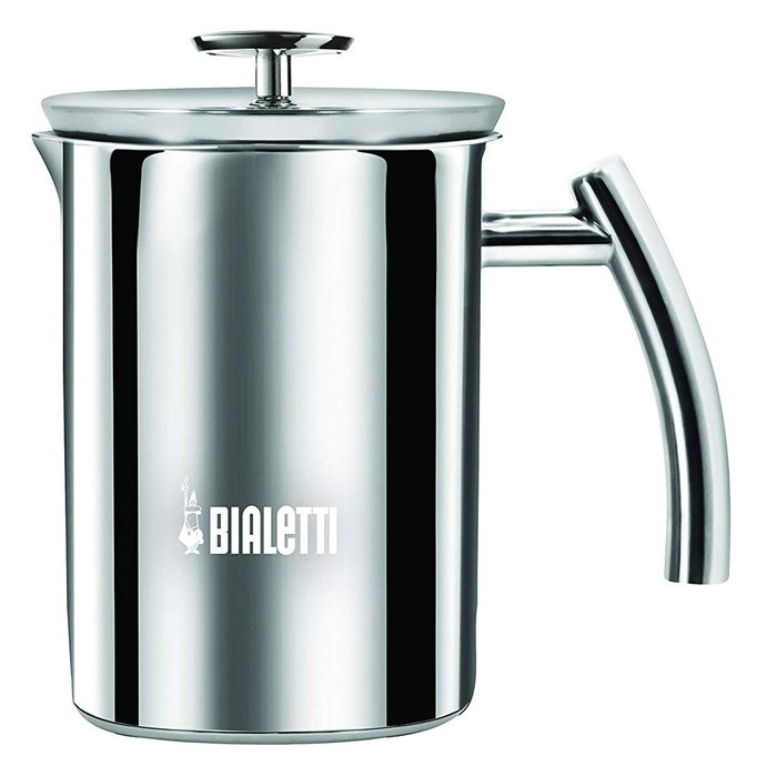 Bialetti Cappuccinatore Espumador de Leche de Acero Inoxidable Compatible con Inducción