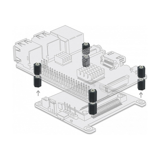DeLOCK Separador M2.5 Hexagonal Interior 10 mm Negro 4 Piezas