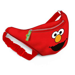 Karactermania Riñonera Elmo Fancy, Pequeña, PVC con Forro de Poliéster, Correa Ajustable, 14x5x27 cm, Rojo, Juguete para +36 Meses