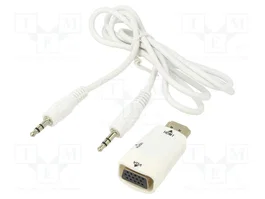 GOOBAY Adaptador Full HD 1080p HDMI a VGA con Jack 3,5mm, 1,1m