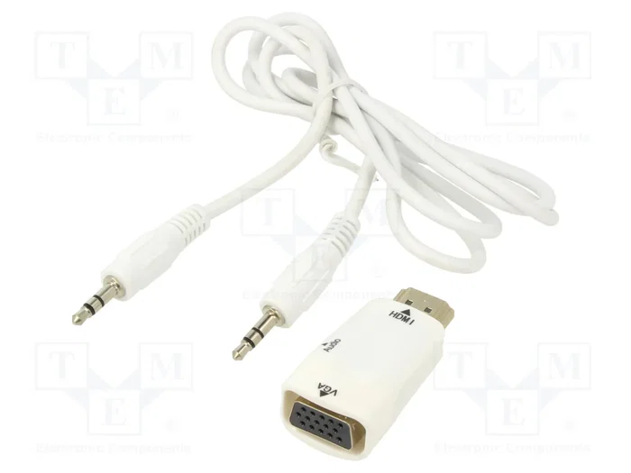 GOOBAY Adaptador Full HD 1080p HDMI a VGA con Jack 3,5mm, 1,1m GOOBAY Adaptador Full HD 1080p HDMI a VGA con Jack 3,5mm, 1,1m