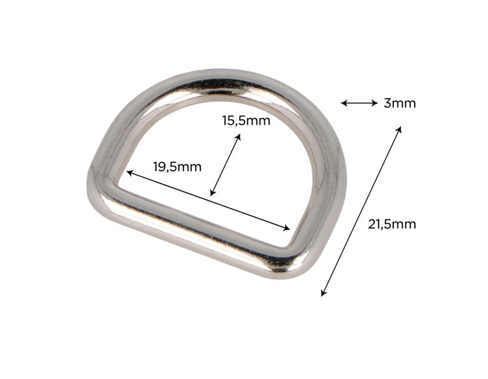 Innspiro Anilla D Zamak Níquel 19,5 mm