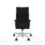 PIQUERAS Y CRESPO Sillón Albacete Negro con Mecanismo Sincro y Base Blanca