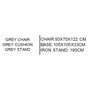 DKD Home Decor Sillón Colgante de Ratán Sintético con Cuerda, Gris Claro y Crema