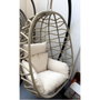 DKD Home Decor Sillón Colgante de Ratán Sintético con Cuerda, Gris Claro y Crema