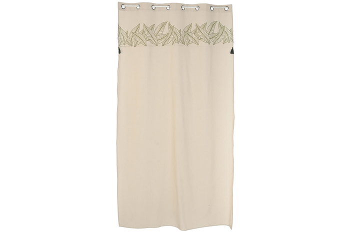 DKD Home Decor Cortina Nature23 Cottage Natural Verde 260 x 140 cm (2 Unidades)