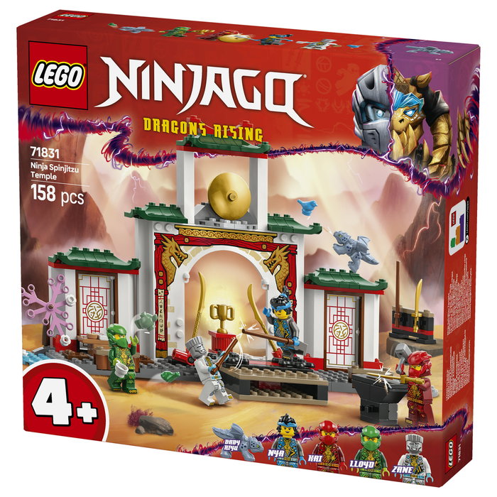 LEGO NINJAGO Templo Ninja del Spinjitzu con Dragón, 158 piezas