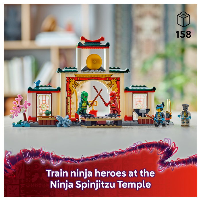 LEGO NINJAGO Templo Ninja del Spinjitzu con Dragón, 158 piezas