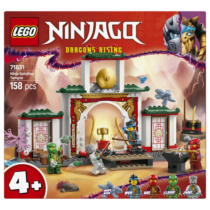 LEGO NINJAGO Templo Ninja del Spinjitzu con Dragón, 158 piezas