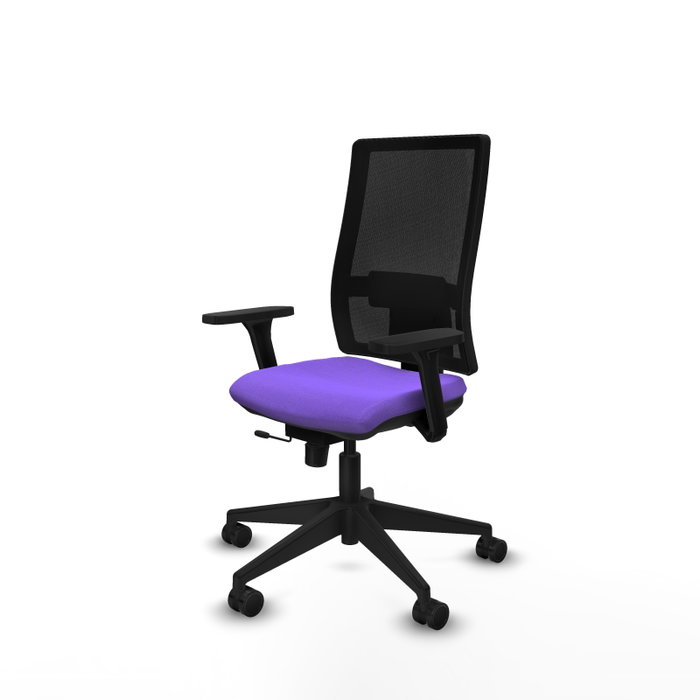 PIQUERAS Y CRESPO Silla de oficina Horna con mecanismo Sincro/Traslack, Lila y Negro