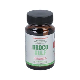 NUTRIPRAXIS Brocosulf 30 Cápsulas - Suplemento con 5% Sulforafano Activo Estabilizado - 200mg Extracto de Brócoli - Apto para Veganos