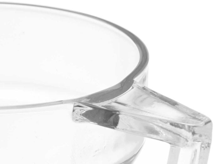 Vivalto Taza Cafe Con Leche 200 ml 11.5x7x8.5 cm Vidrio Transparente (Set de 72)