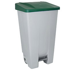 Fabricantes De Menaje Cubo de Basura Selectivo Verde con Ruedas 120 Litros, 87.5 cm Alto, 43x51 cm