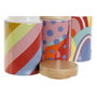 DKD Home Decor Surtido de 3 Botes de Dolomita y Bambú 1L