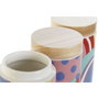 DKD Home Decor Surtido de 3 Botes de Dolomita y Bambú 1L
