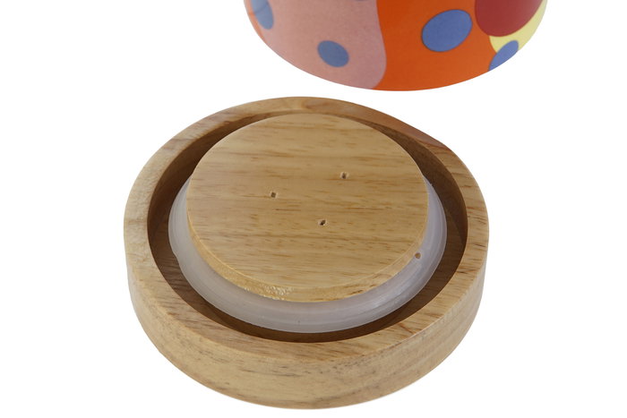 DKD Home Decor Bold 2023 Bote Multicolor Natural Bambú Dolomita 10x10x16 cm (3 Unidades)