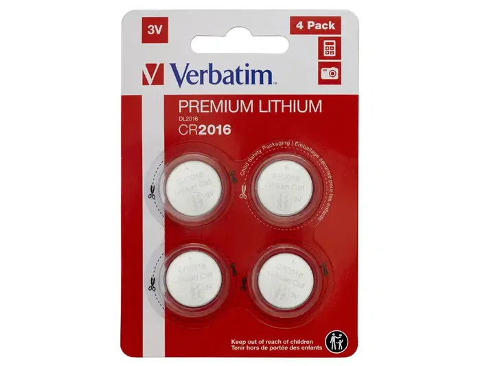 Verbatim Pilas de Litio 3V CR2016 (Pack de 4)