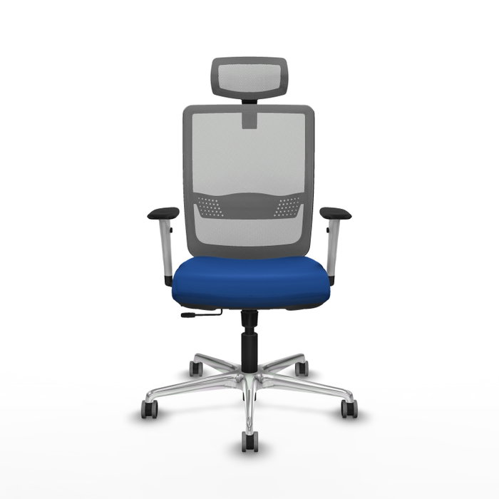 PIQUERAS Y CRESPO Silla de oficina Haches con mecanismo Sincro/Traslack, Azul y Gris PIQUERAS Y CRESPO Silla de oficina Haches con mecanismo Sincro/Traslack, Azul y Gris