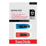 SanDisk Ultra USB 3.0 - Pack de 2 Memorias Flash de 64 GB (Azul y Rojo) - Velocidad Lectura 130 MB/s, Cifrado AES 128 bits, Software SecureAccess Incluido