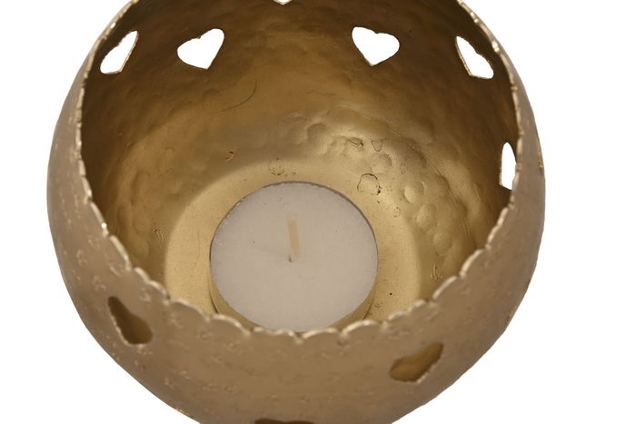 DKD Home Decor Portavelas Dorado Metal Set de 2 (12 x 10 x 12 cm)